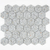 Mosaïque Hexagone Terrazzo Light Grey