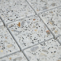 Texture et rendu de la Mosaïque Terrazzo Light Grey