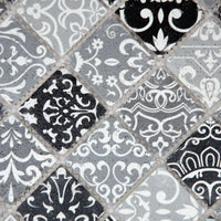 Détail joints relief travertin gris mosaïque surface pierre naturelle