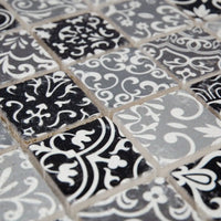 Texture grain travertin gris mosaïque surface relief pierre teintée