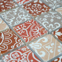 Mosaïque travertin baroque marron petit format