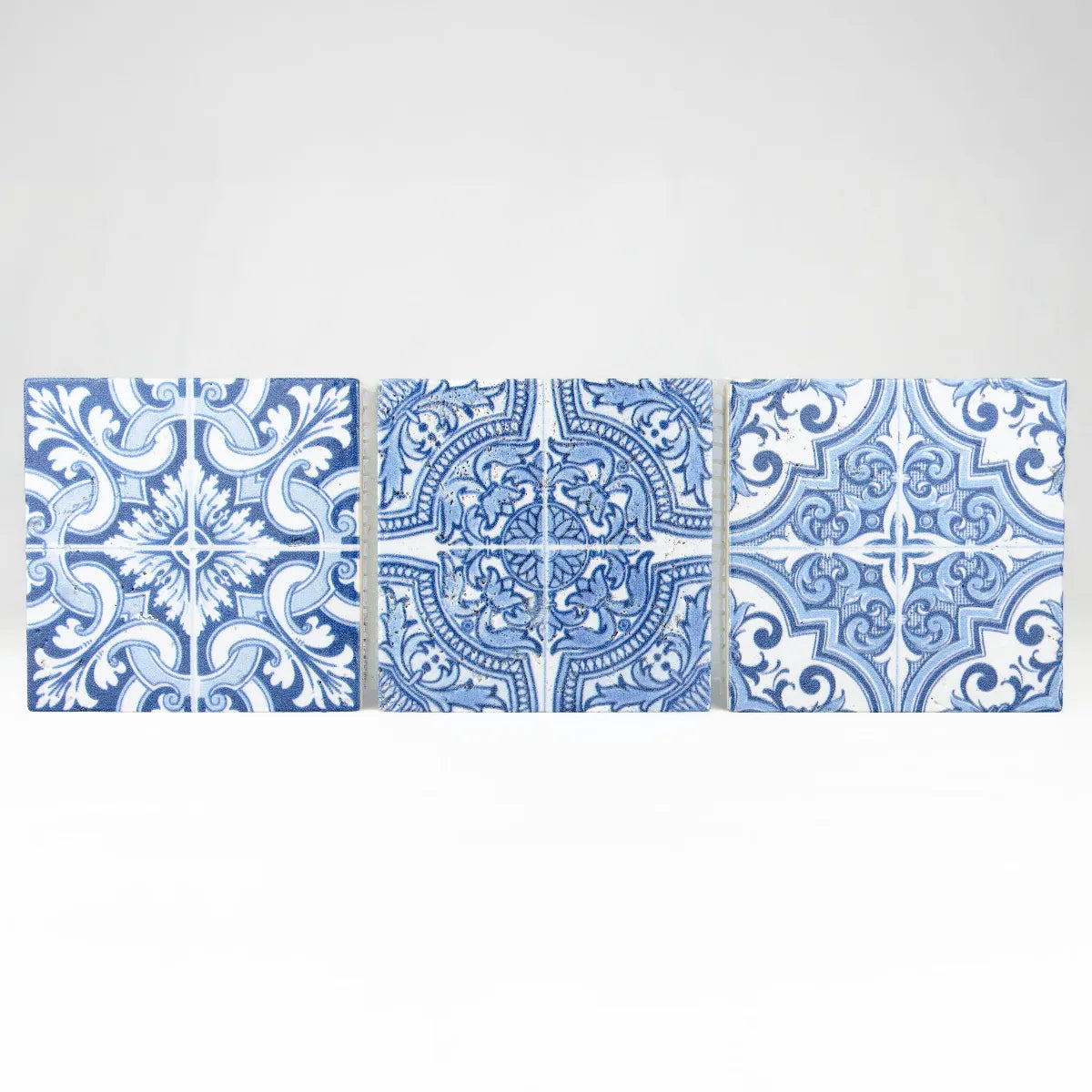 Motif mosaïque travertin Renaissance bleu 10x30,5 cm pattern décoration pierre