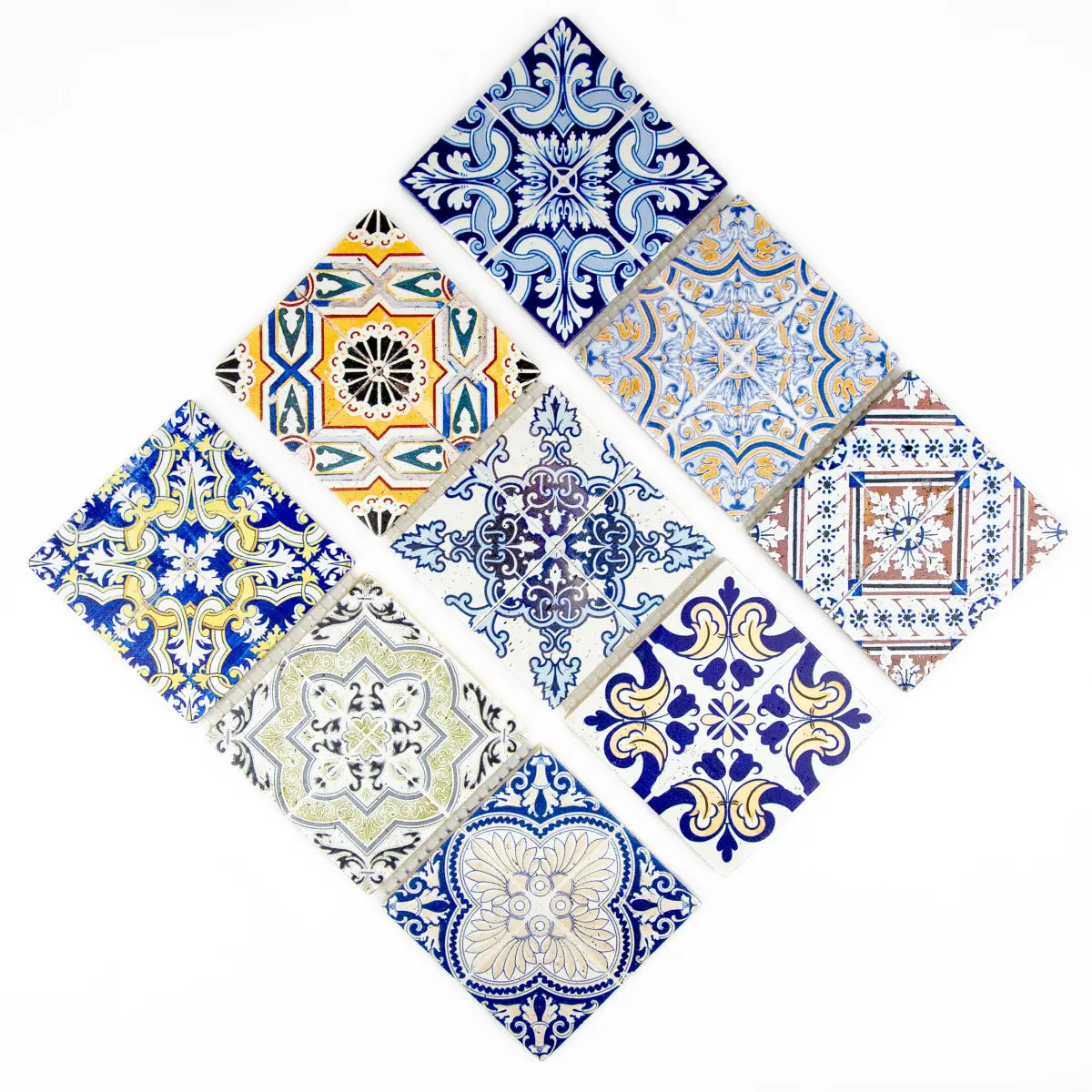 Composition mosaïque travertin color arrangement perspective tesselles