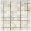 Mosaïque travertin ivoire 3,2x3,2 cm carreaux petits formats vue principale