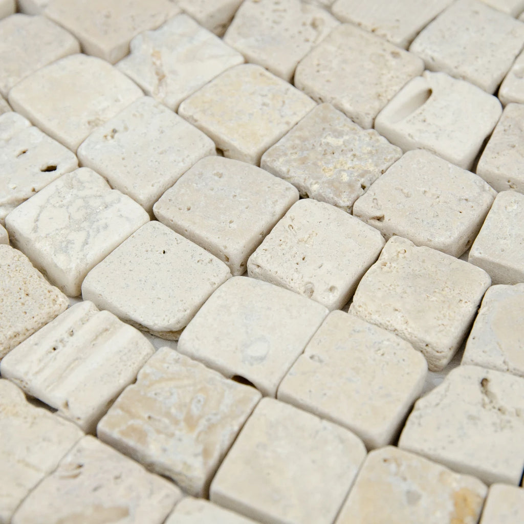 Texture grain travertin ivoire vague mosaïque motifs ondulés surface