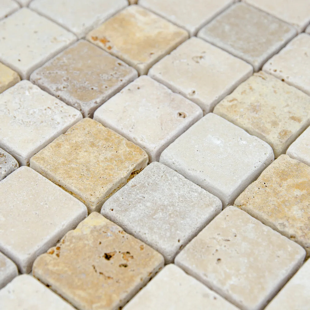Texture grain travertin mix couleurs mosaïque surface relief pierre