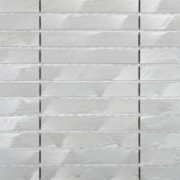 Mosaïque en inox gris barrette tube  zoomé