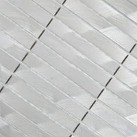 Mosaïque en inox gris barrette tube zoom perspective