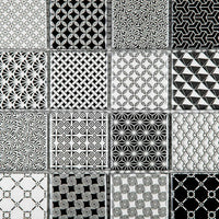 Mosaïque en verre gris et noir motif zoom
