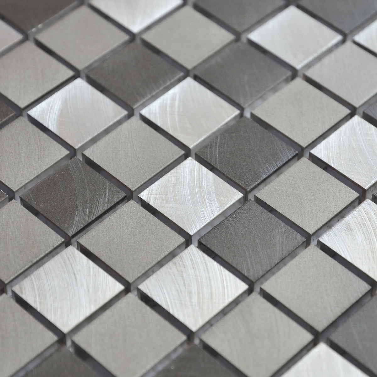Mosaique aluminium mix grey