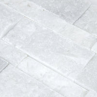 Vue en perspective et mise en situation du Parement Marbre Blanc