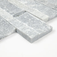 Focus sur les finitions du Parement Marbre Gris