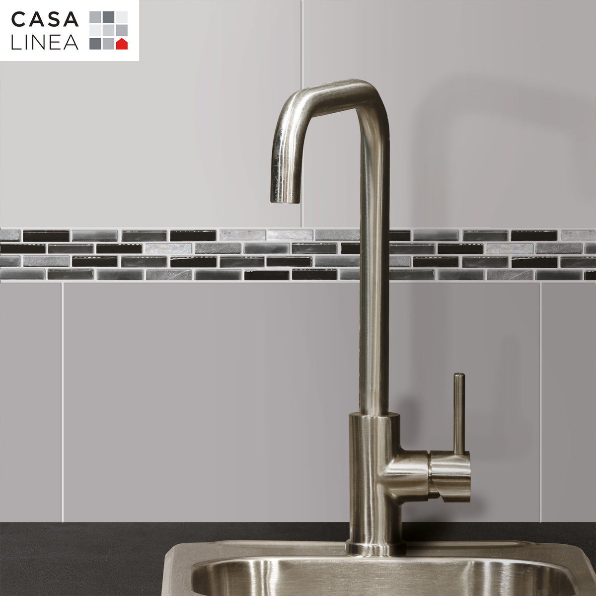 Mosaïque micro briquette noire