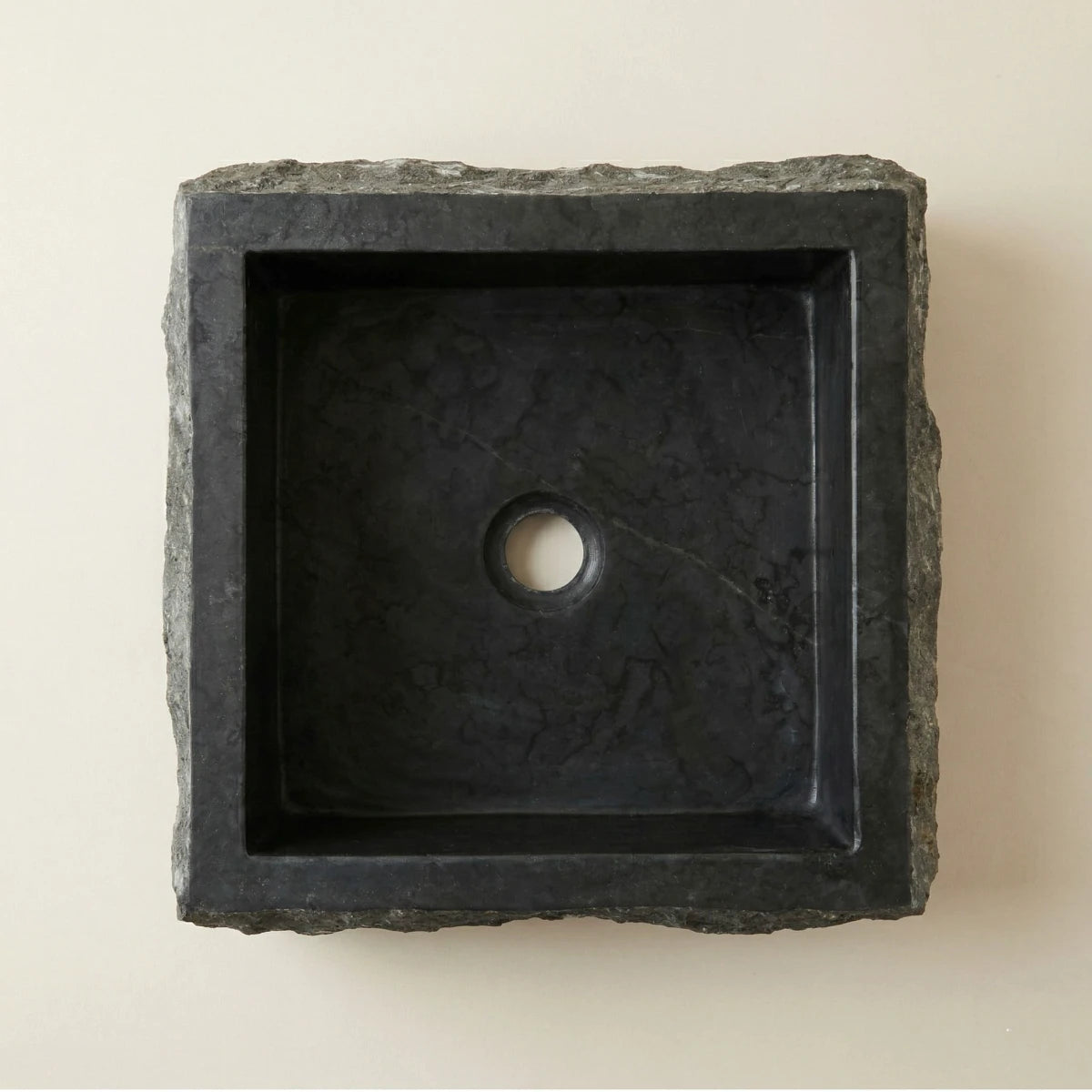 Vasque en marbre pour salle de bain vu de haut