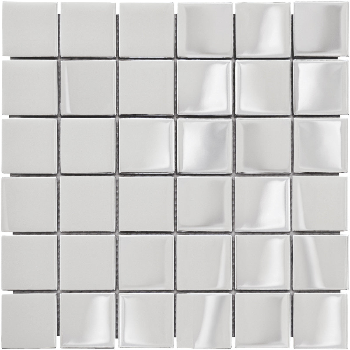 Mosaique tendances grand carre chrome