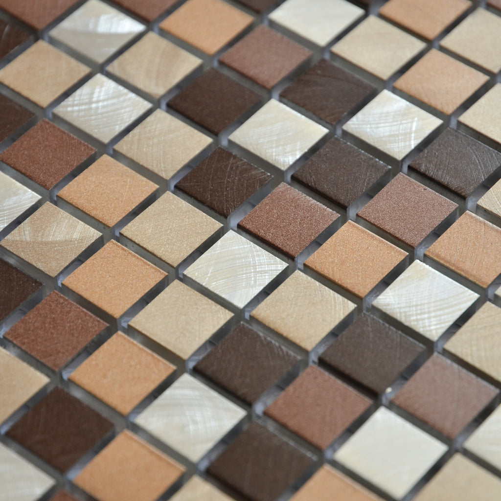 Mosaique carre marron